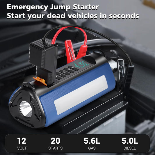 Car Jumpstart and Air Compressor Emergency Kit.